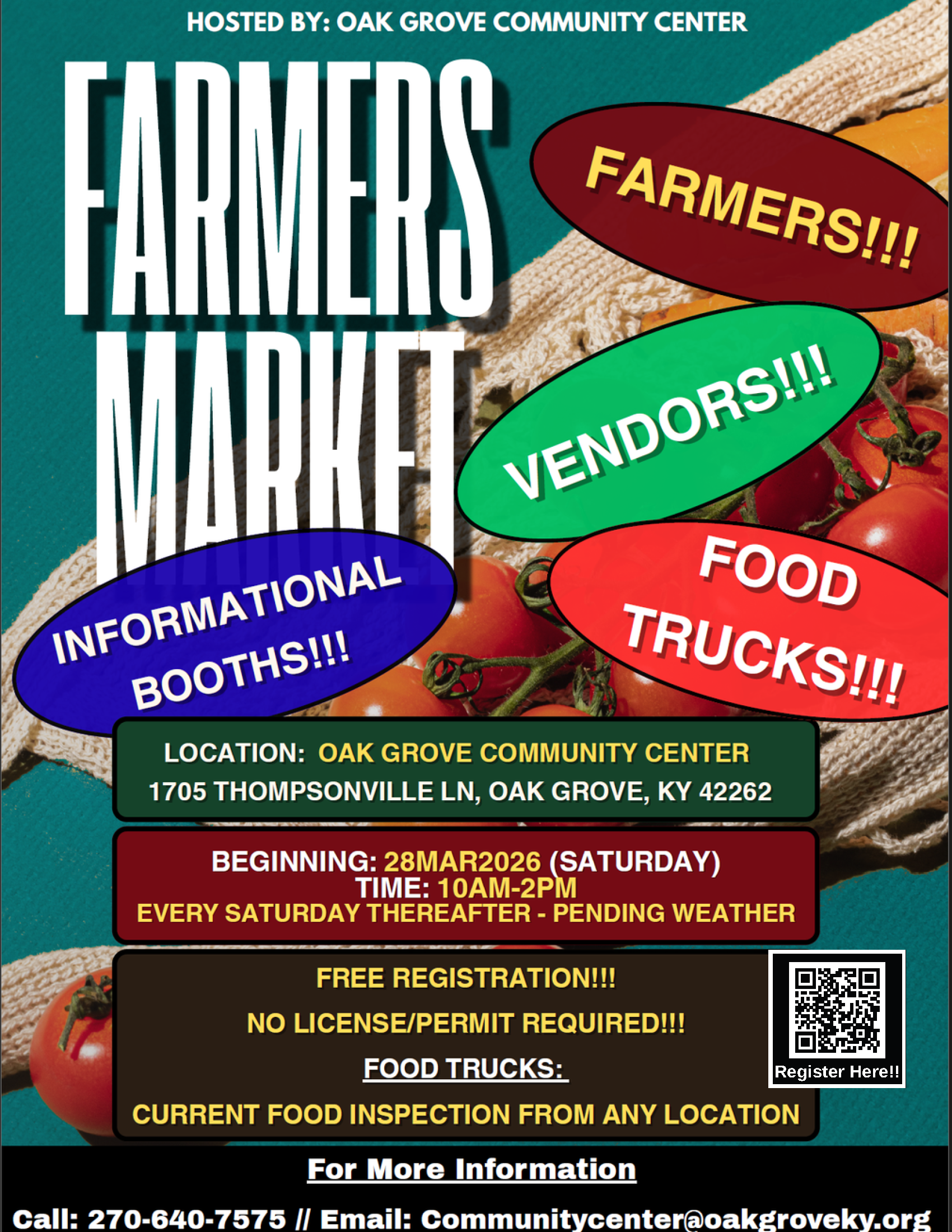 Featured image for “Grand Opening of the 2026 Farmers Market”