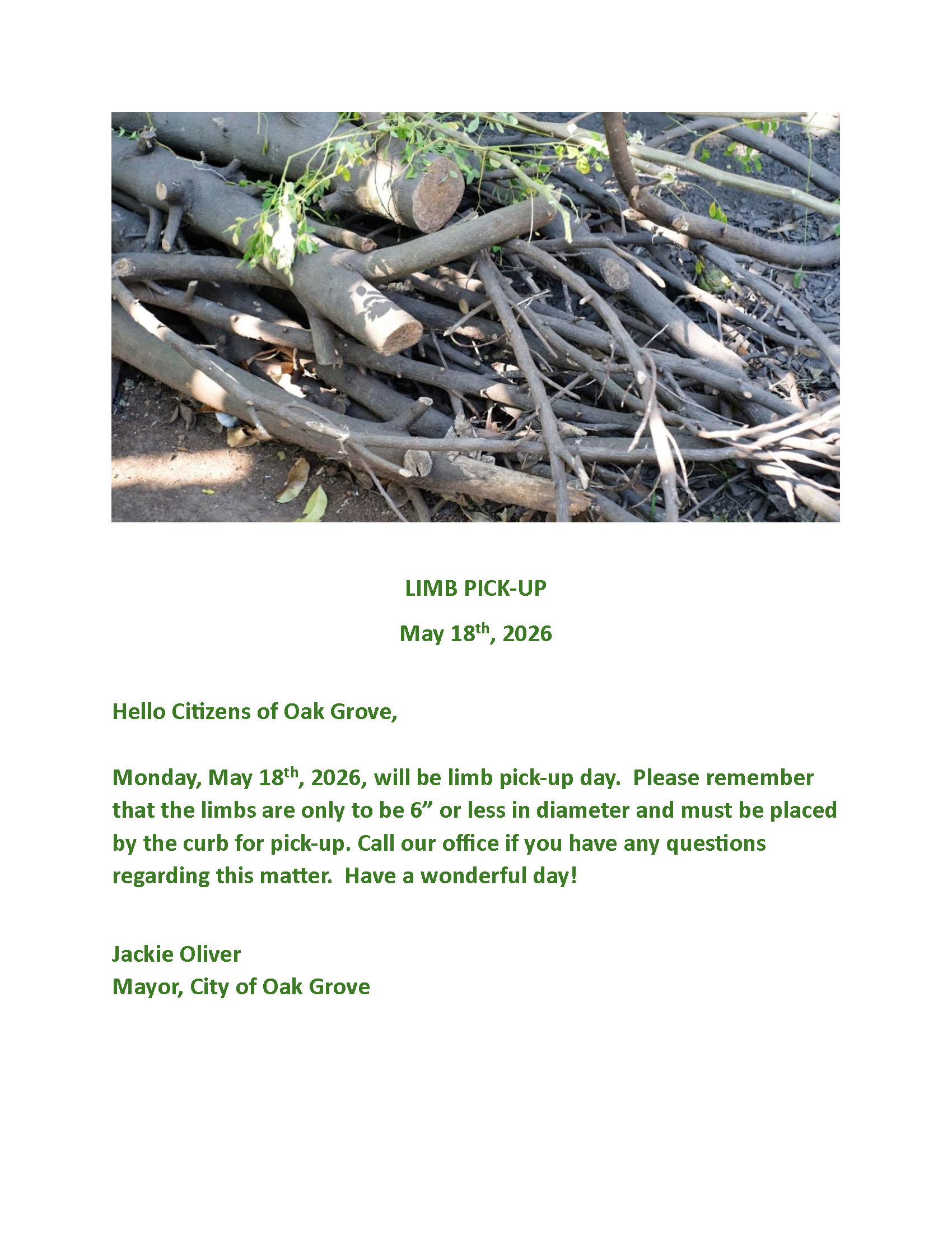 Featured image for “Limb Pick-Up Day”